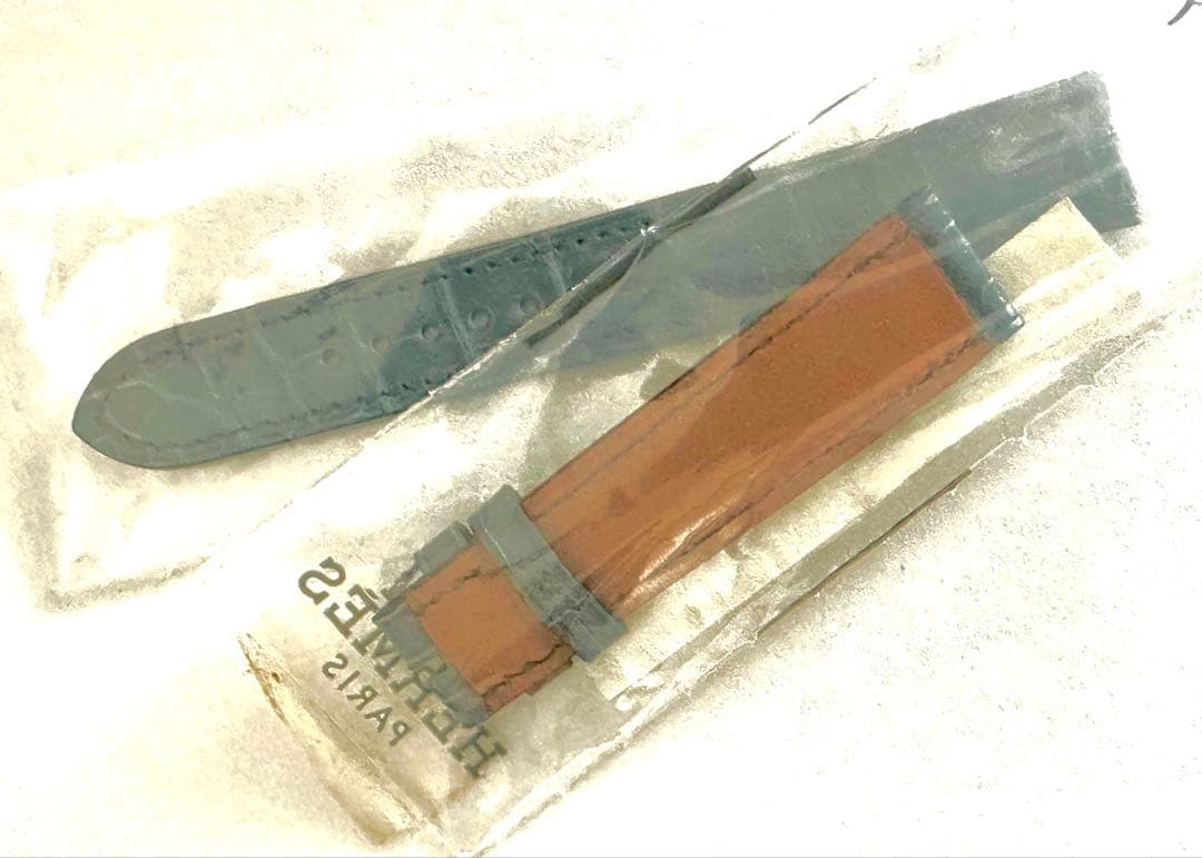 HERMES ブルージーン　アリゲーターレザー　時計ベルト　16ミリ