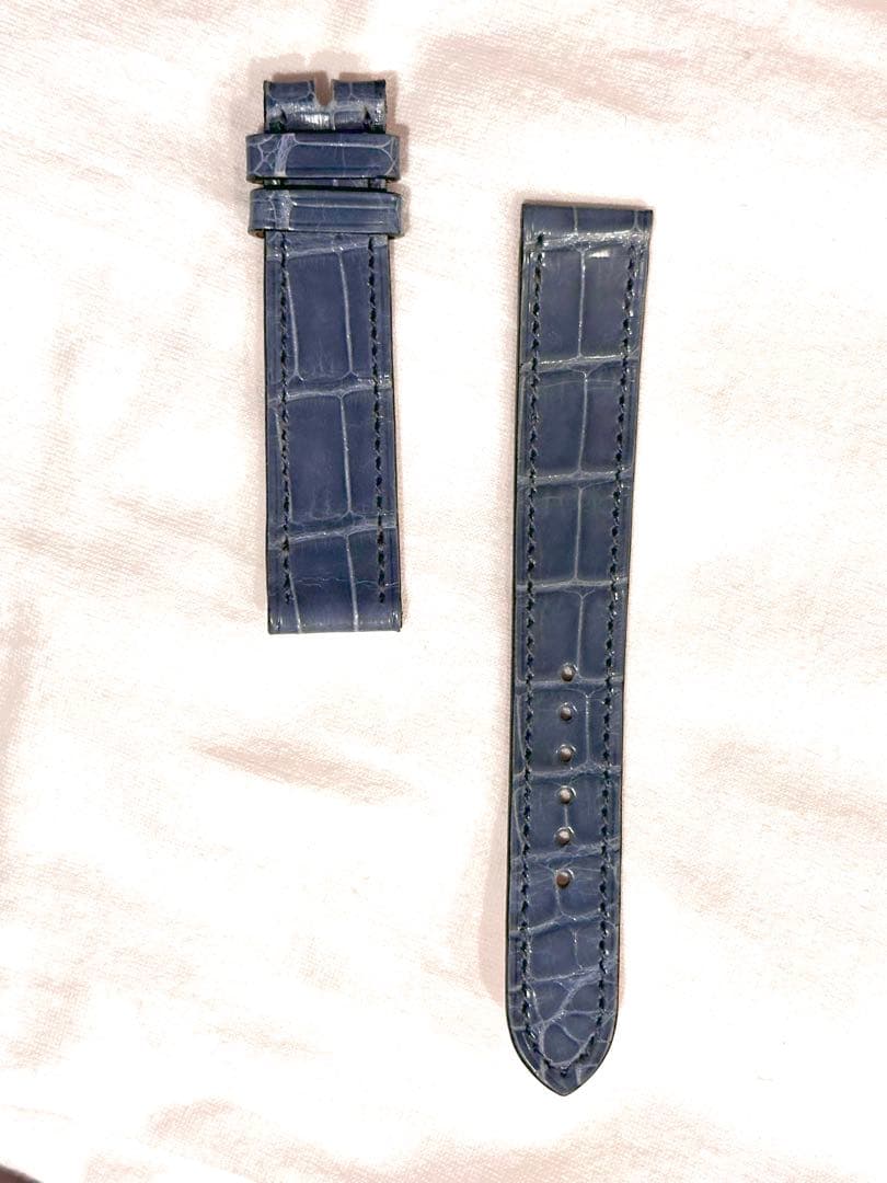 HERMES ブルージーン　アリゲーターレザー　時計ベルト　16ミリ