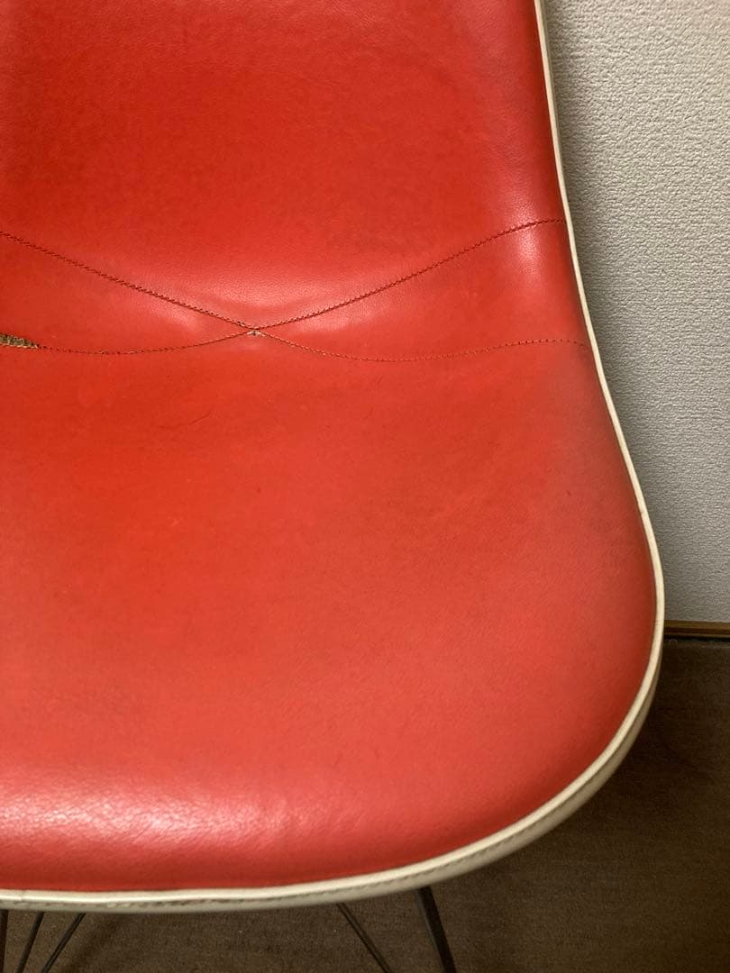 97年製イームズ シェルチェア FRP 合皮レザー モダニカ エッフェルベース