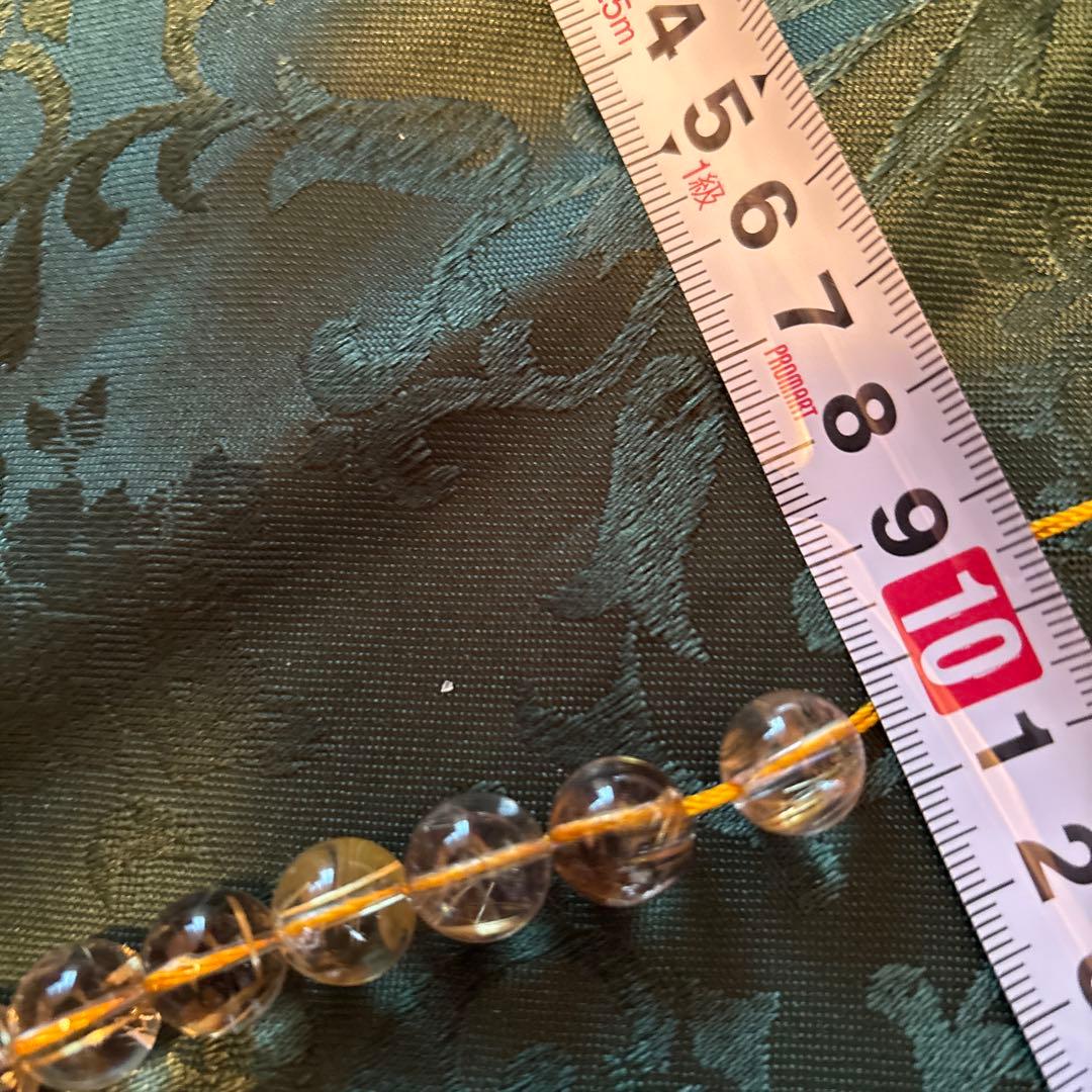 ルチルクオーツ大玉　クリアビーズ ハンドメイド