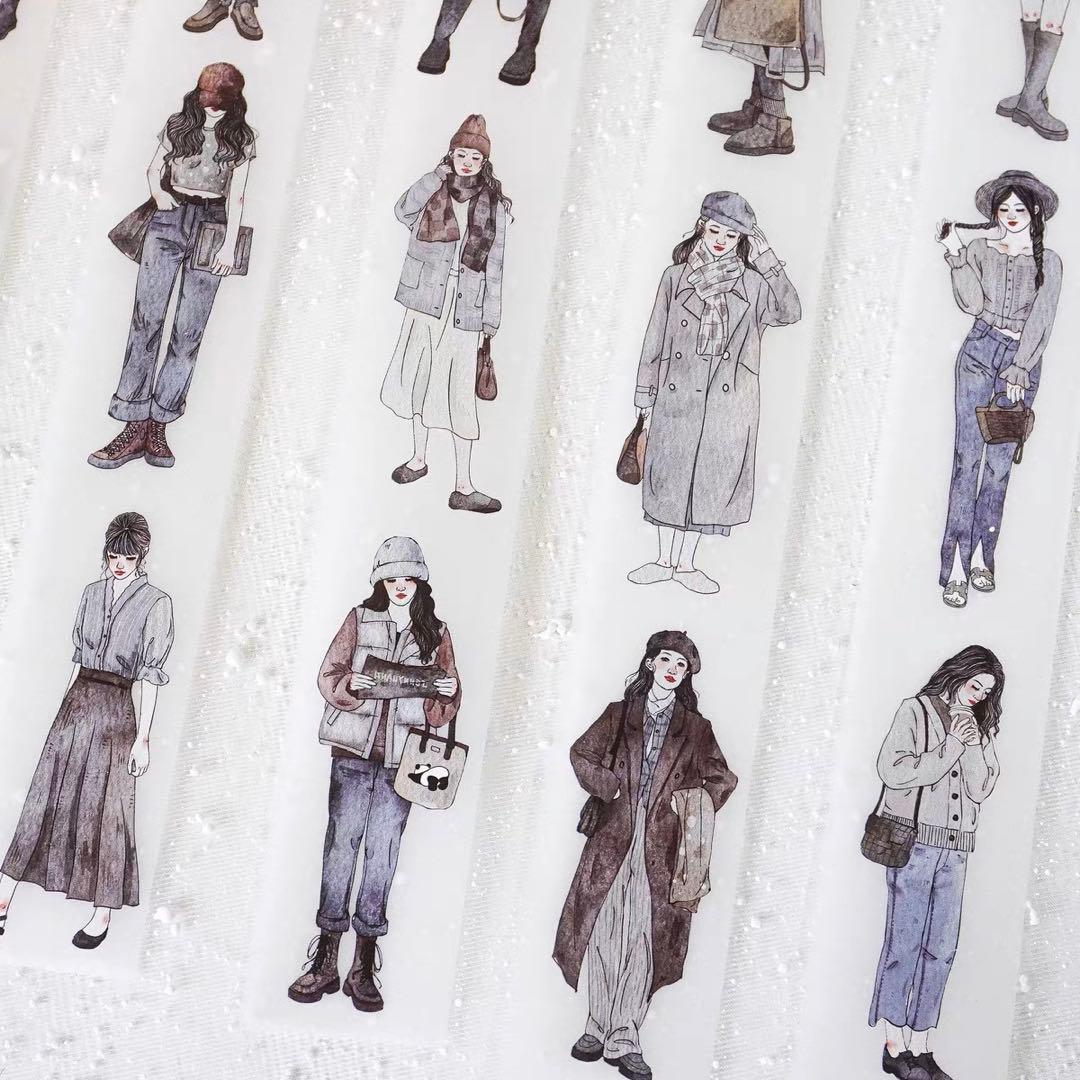 ⭐️SALE⭐️媛子文创《复古女孩》海外マスキングテープ　マステ 【1872】