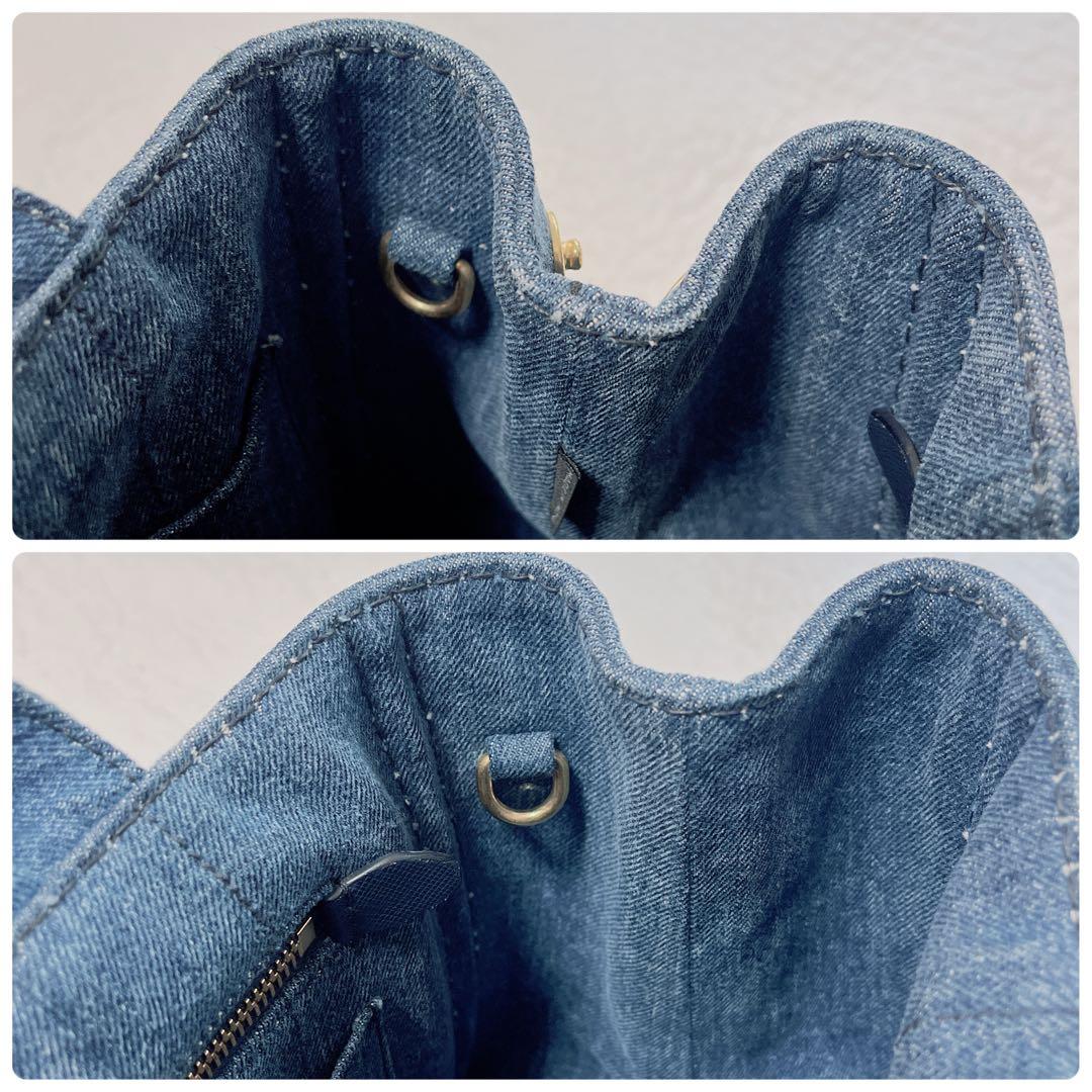 美品⭐︎プラダ カナパS 2Wayトートバッグ デニム 1BG439 正規品