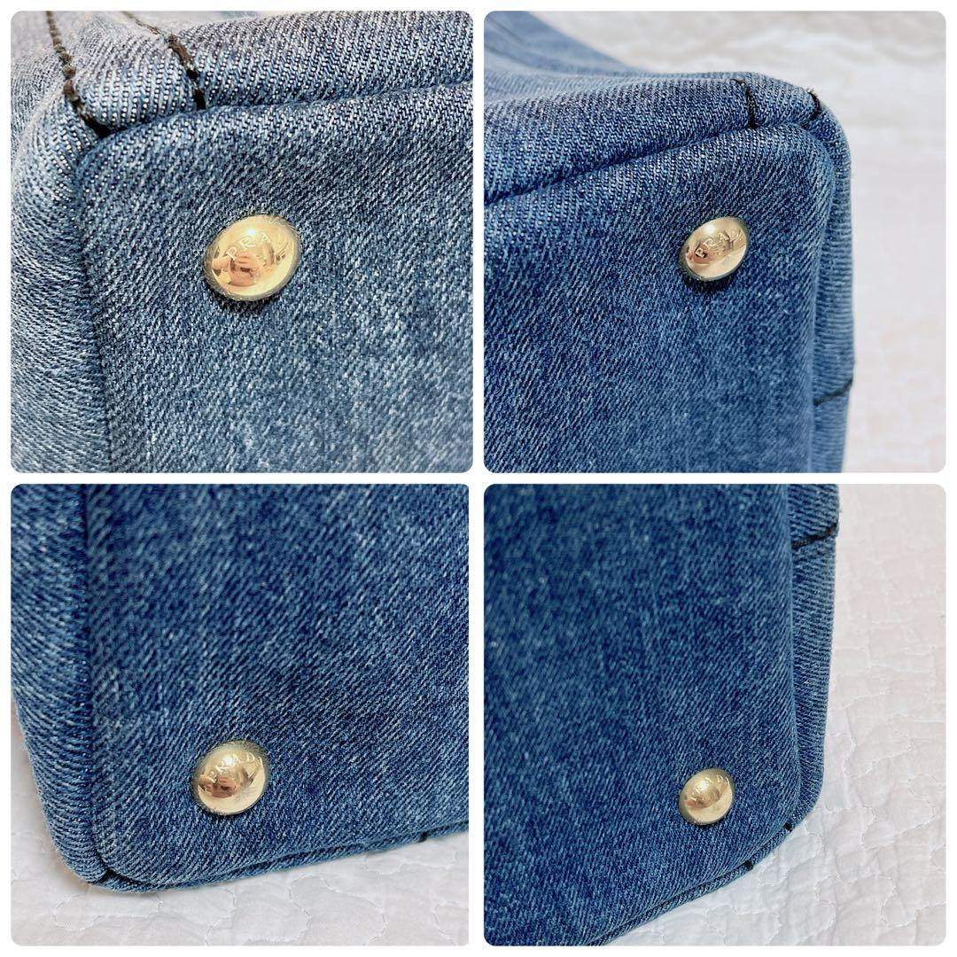 美品⭐︎プラダ カナパS 2Wayトートバッグ デニム 1BG439 正規品