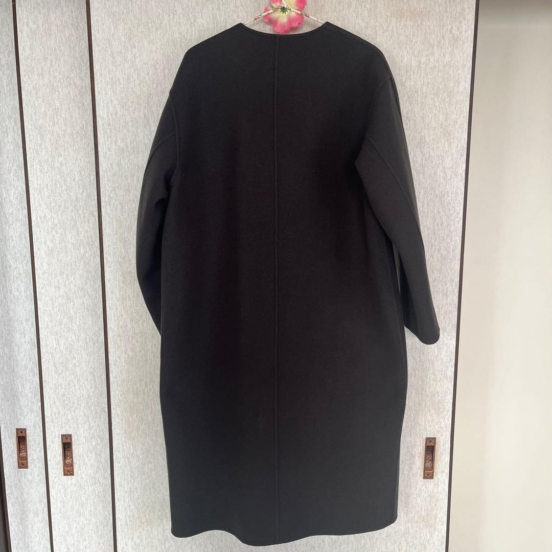 Drawer ドゥロワー ウールリバーコート 36サイズ チャコールグレー