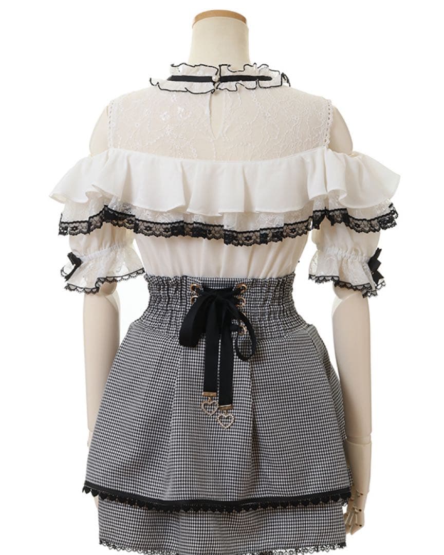 LIZLISA リズリサ ブラウス 白 黒