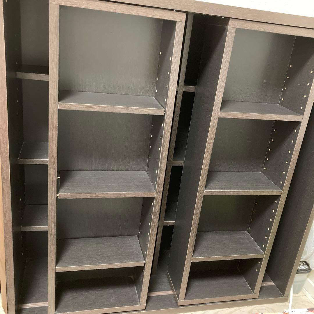 本棚 スライド棚付き