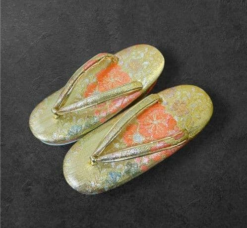 髪飾り付！　七五三　7歳　女の子着物　フルセット オレンジ緑 100~120cm