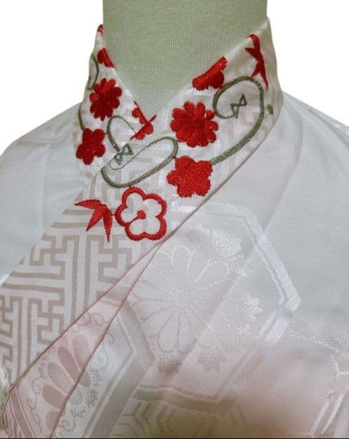 髪飾り付！　七五三　7歳　女の子着物　フルセット オレンジ緑 100~120cm