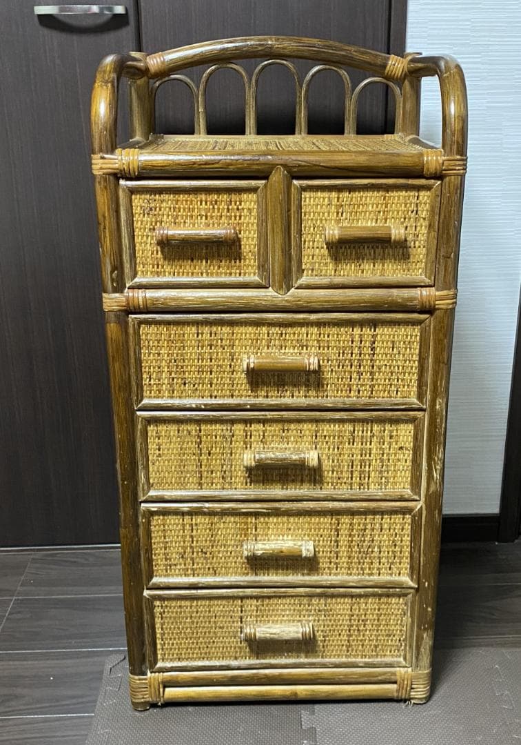 ラタン　籐　チェスト