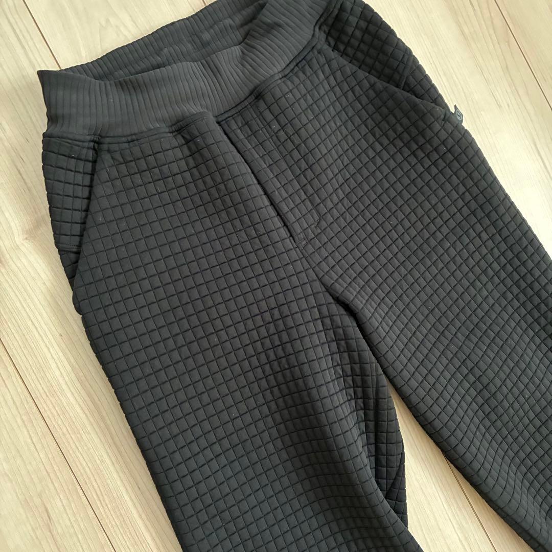 美品 ルルレモン lululemon キルティングスウェット 上下セット 黒 S