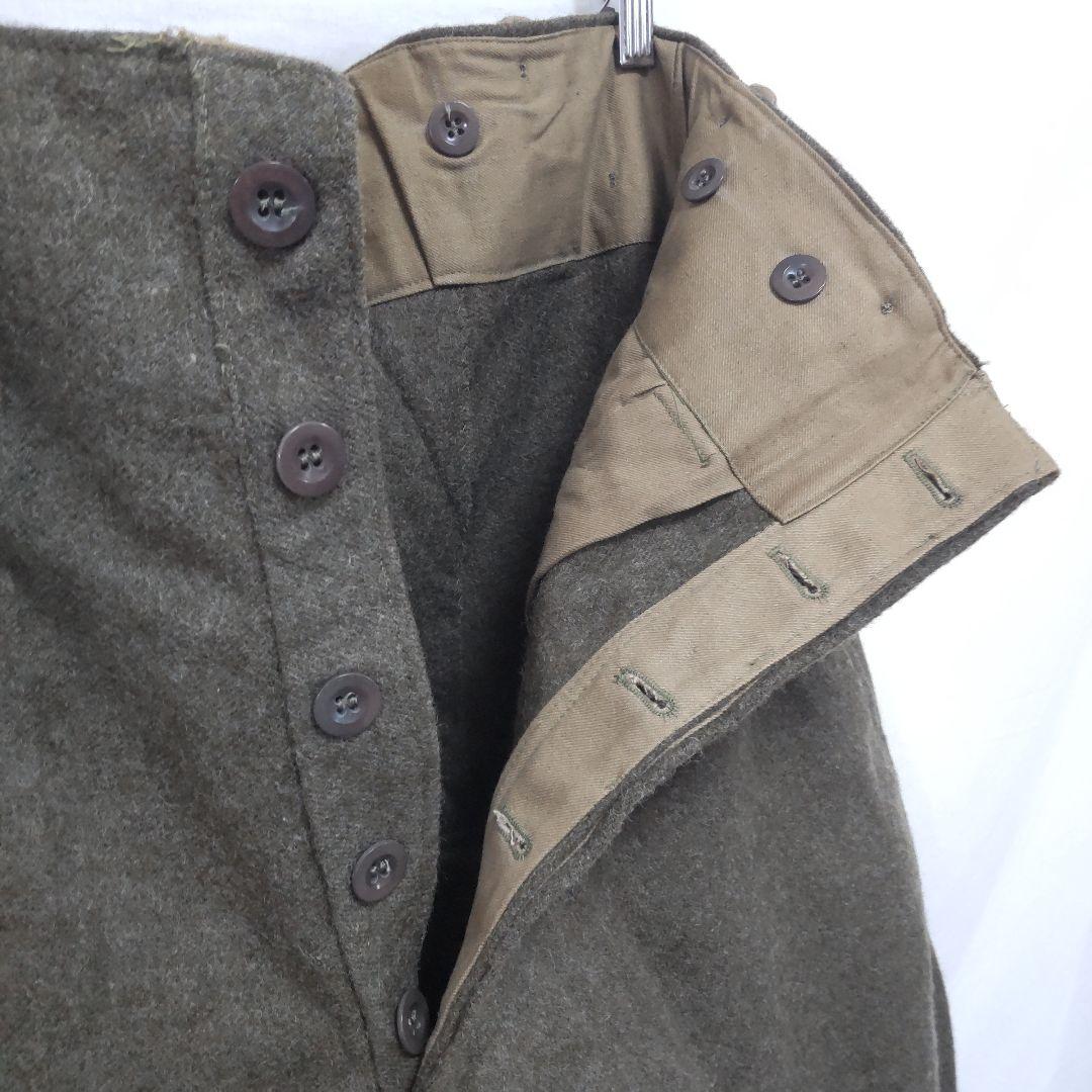 【モコ】ベルギー軍 50s デッドストック モーターサイクルパンツ ウール