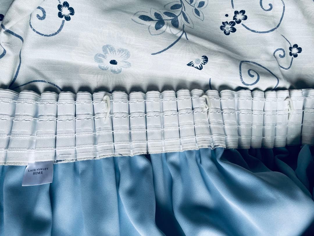 おり★ ローラアシュレイ オーダーカーテン ペンシルプリーツ 遮光裏地付