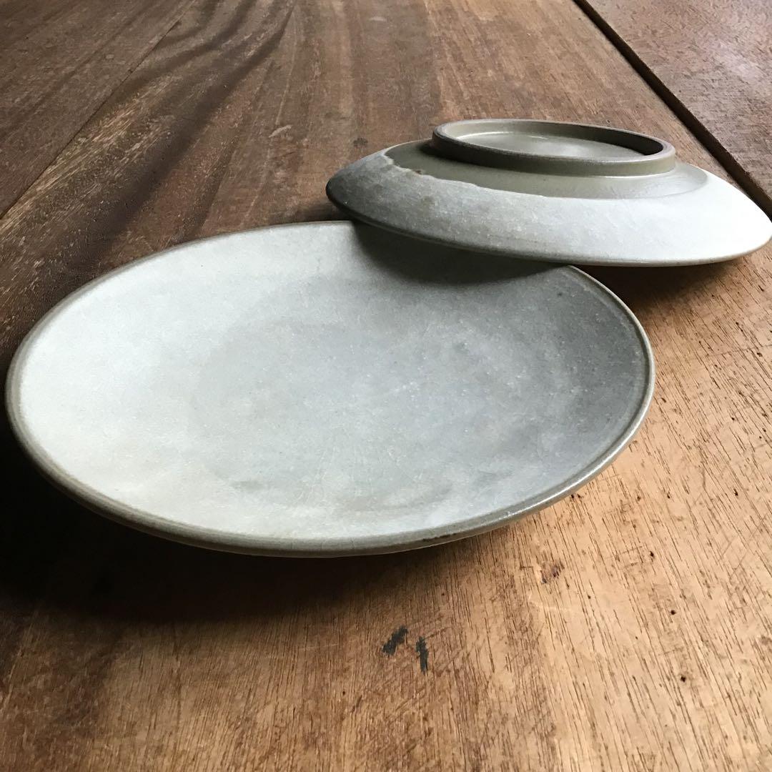 えりんご118です。新品美濃焼　光沢かいらぎ黒渕　平鉢2枚セット他