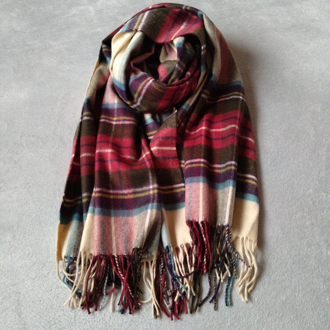 【超美品】Johnstons ジョンストンズ カシミア 大判 ストール・ショール