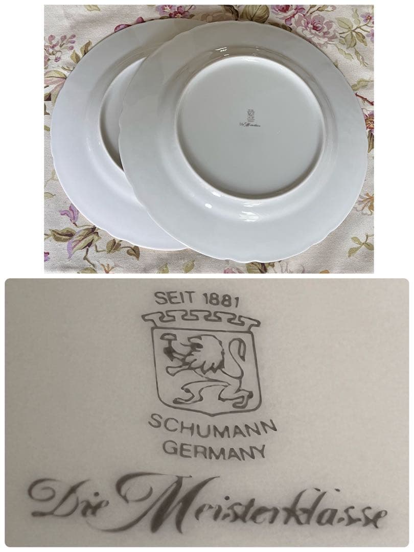 【希少品】ドイツ製　シューマンババリア★ドレンデンフラワー★豪華な大皿　６枚