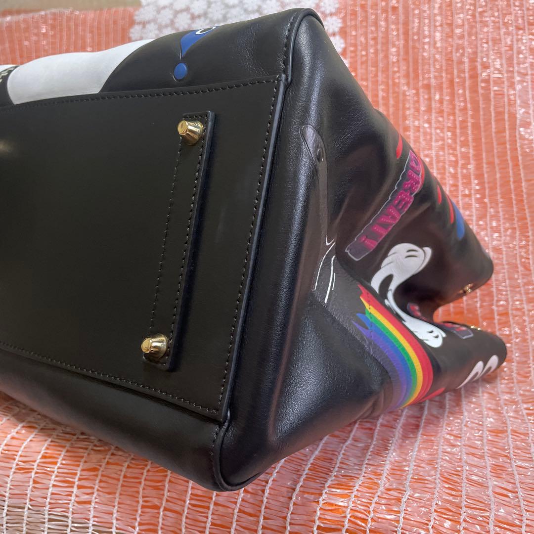 超美品アニヤハインドマーチ　ステッカーズトートバッグ