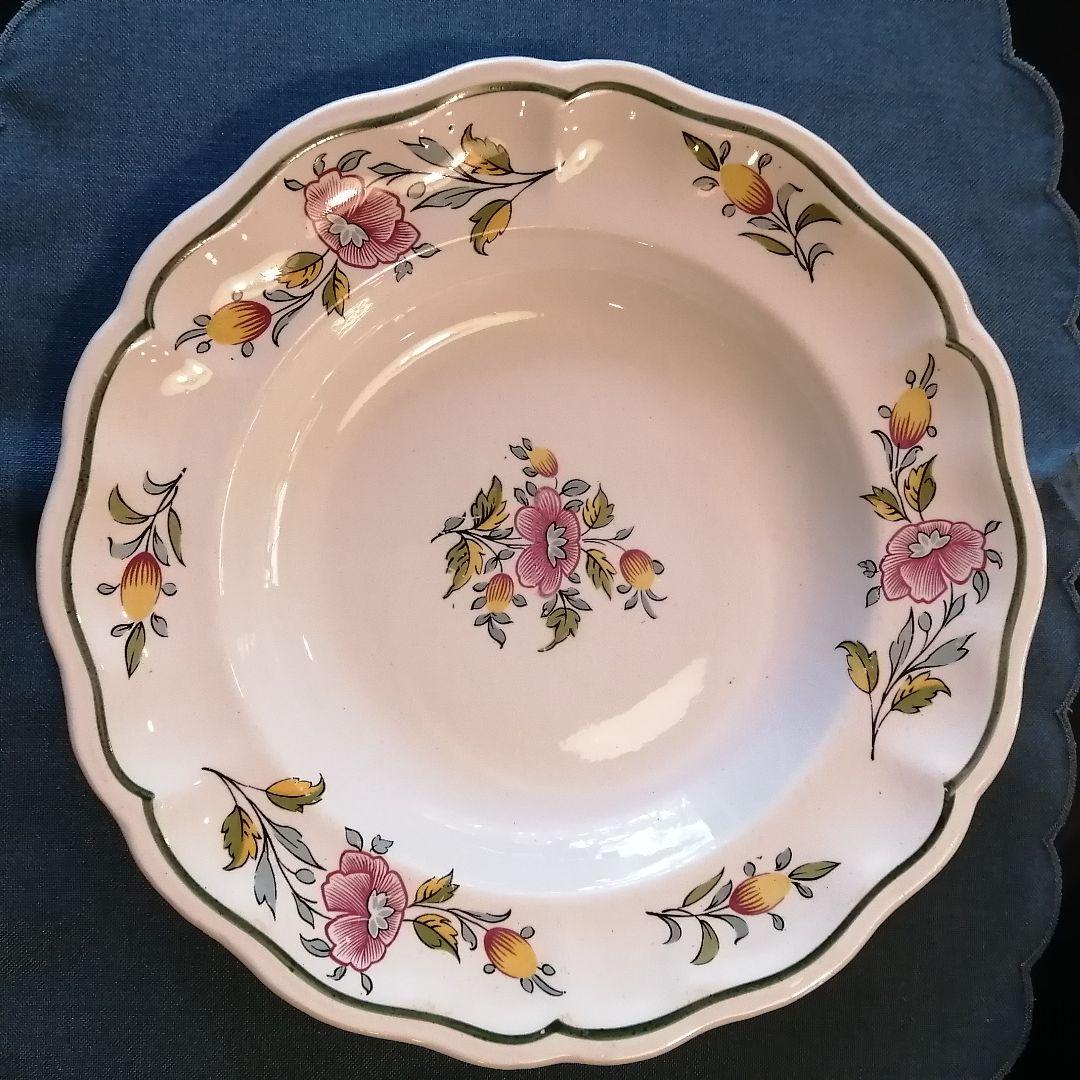 リュネビル　リュネヴィル　少し深め皿　アンティーク　フランス　三枚セットA