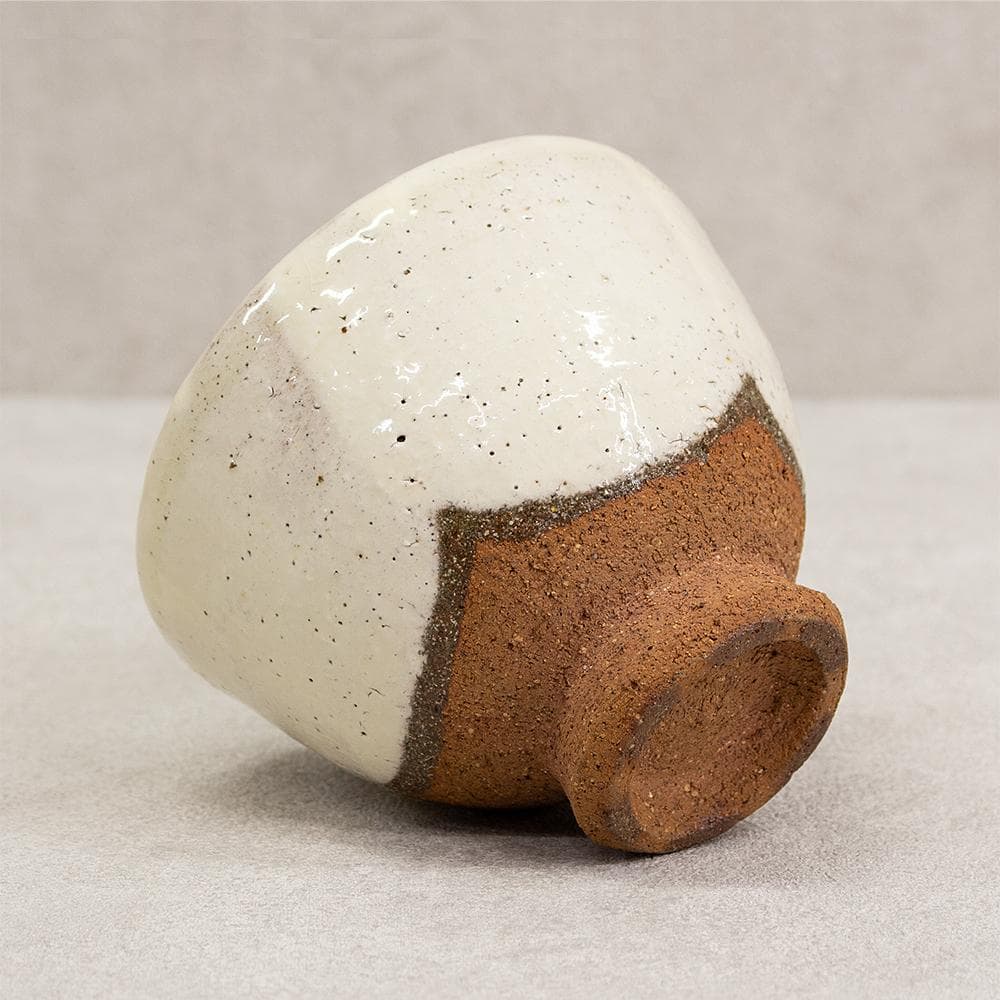 船木研児 白釉茶碗 抹茶碗 共箱 民芸 スリップウェア 茶道具