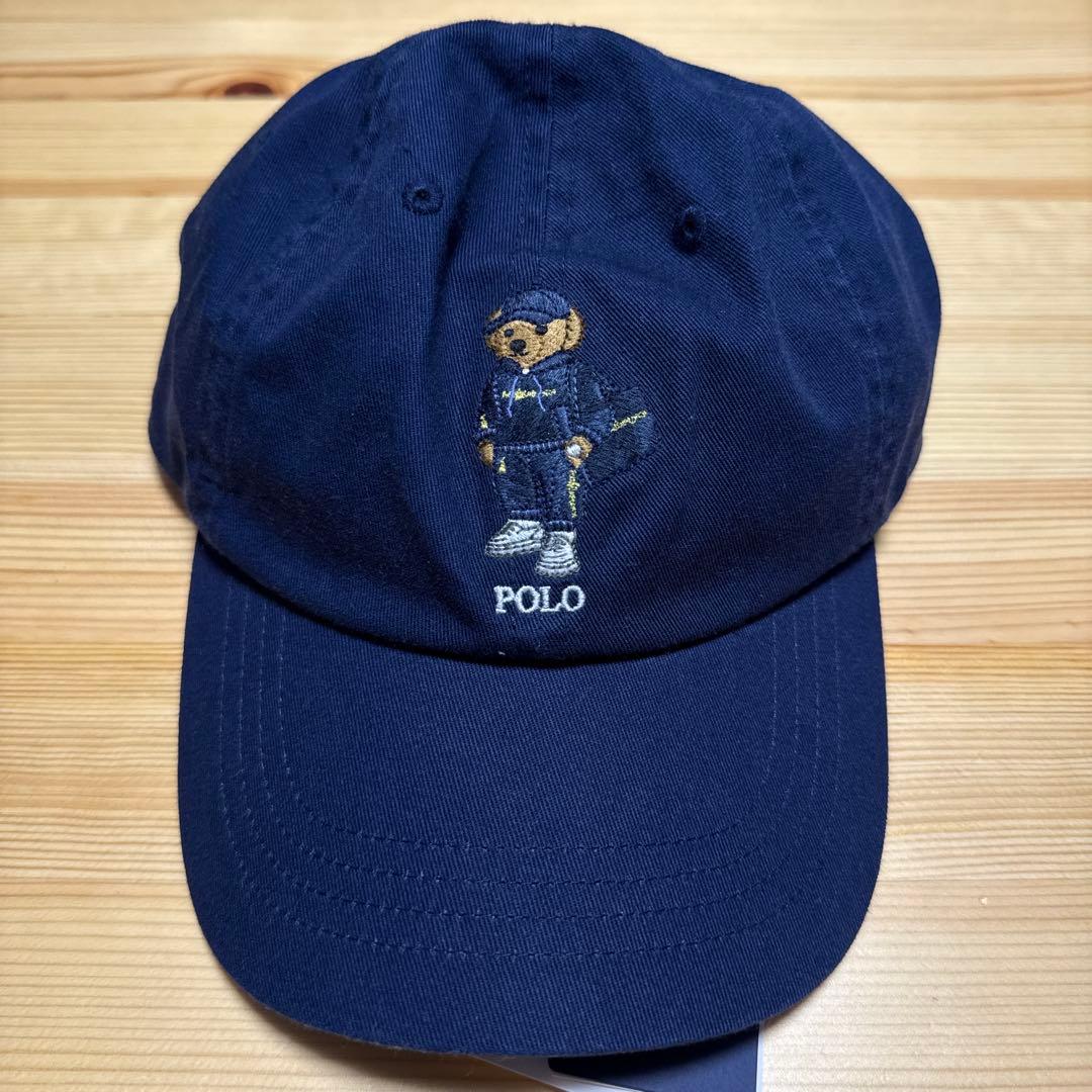 新品　ビームス別注　ポロラルフローレン　キャップ　ポロベア刺繍　ネイビーカラー