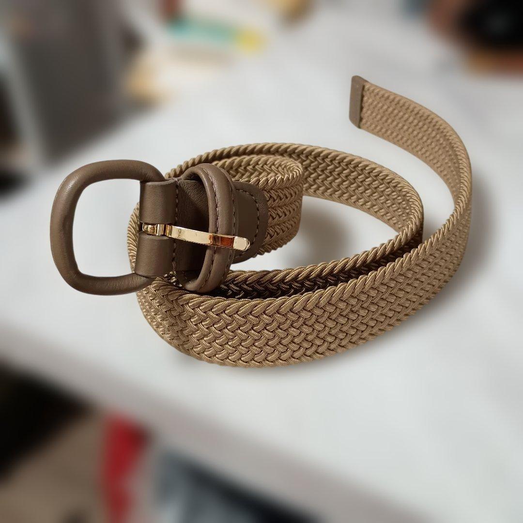 Anderson's オリーブ コットンメッシュベルト 80