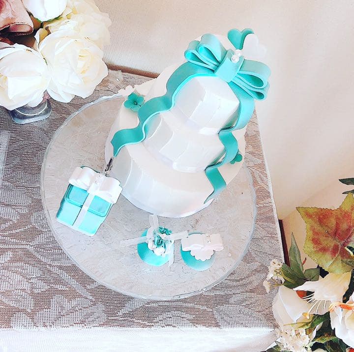 ティファニーカラー3段クレイケーキ