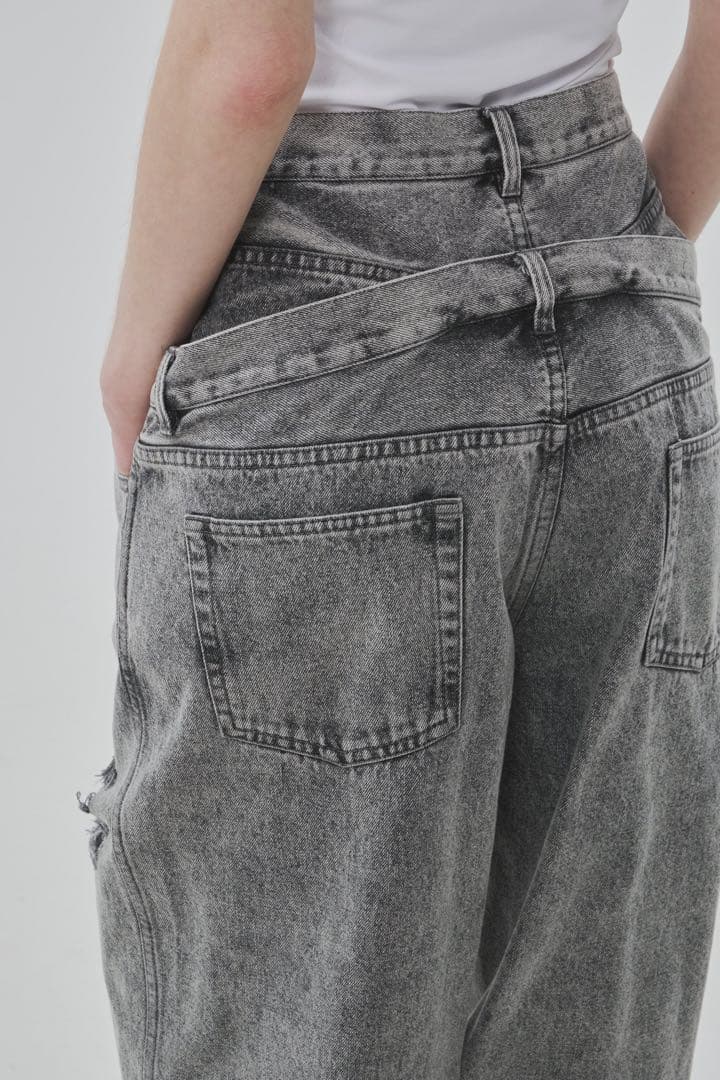 パンツ thetoe Lexington Double Belt Denim Pants