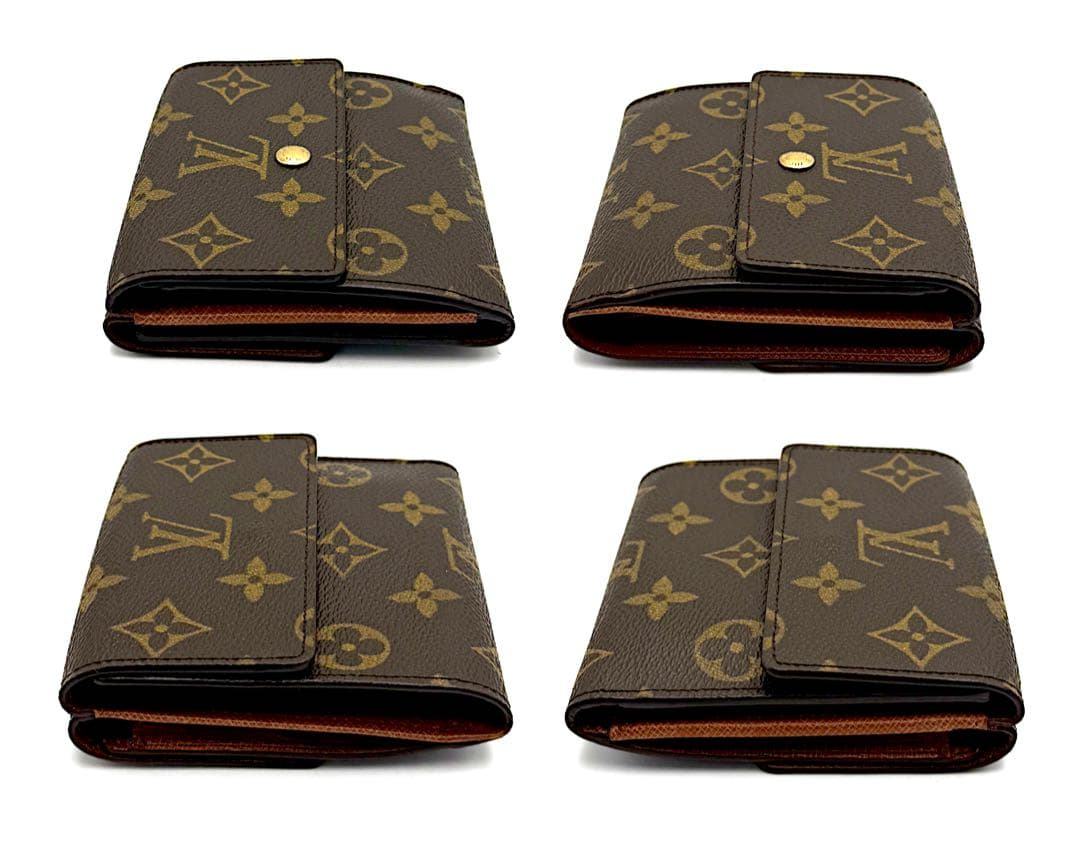 ルイヴィトン 三つ折り財布 ポルトモネビエカルトクレディ モノグラム ブラウン