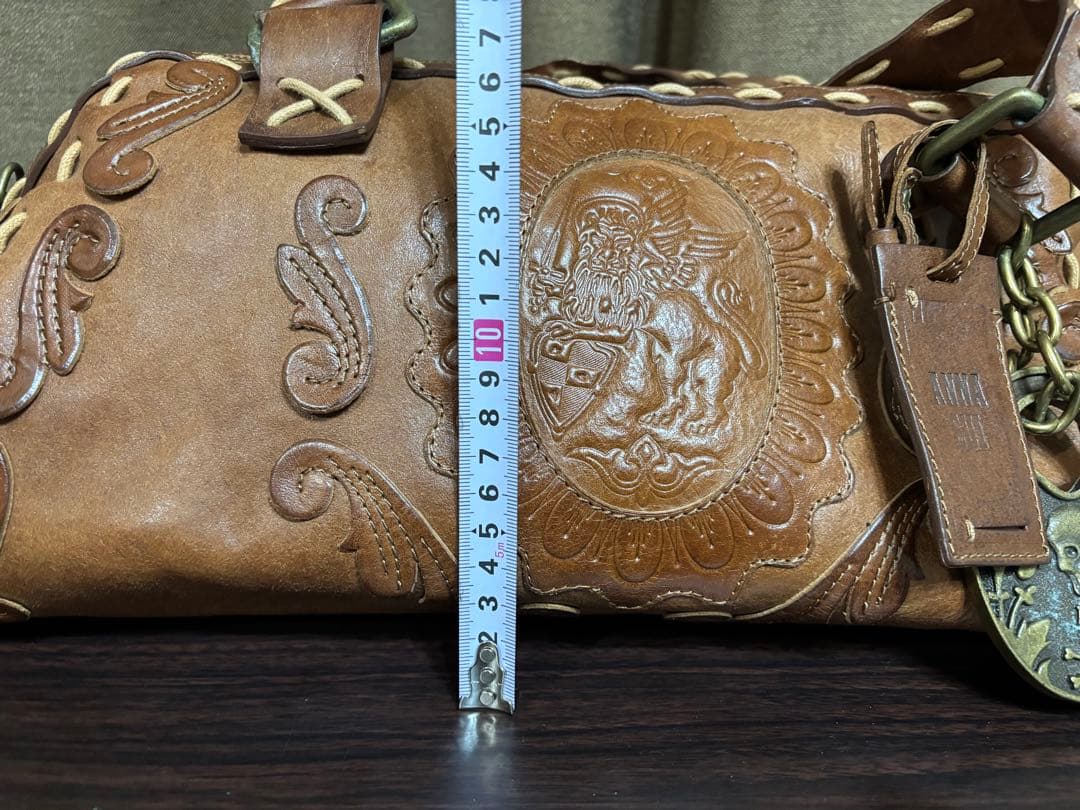 年末年始セールAnna Sui アナスイブラウンレザー ボストンバッグ