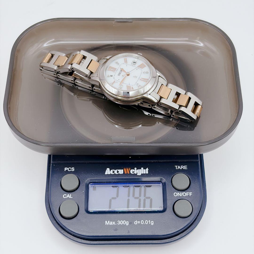 【極美品✨】SEIKO ルキア レディーダイヤ 電波ソーラー 1Pダイヤ チタン