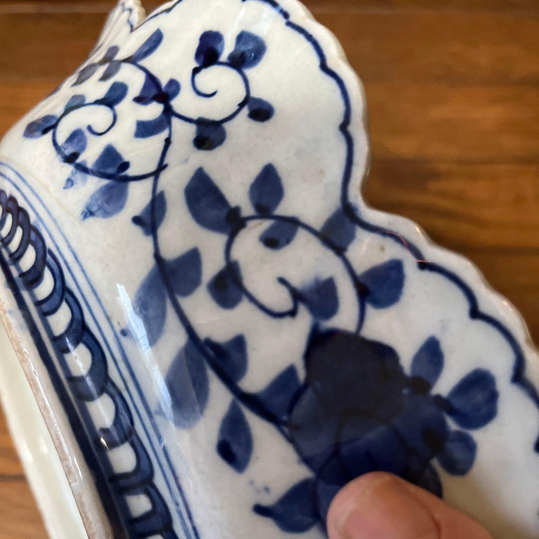 期間限定最終処分特価　逸品古伊万里色絵超力作大鉢と中鉢変形フリル鉢素敵すぎる名品