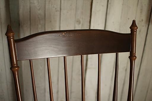 古い木製のロッキングチェア　昭和レトロ　アームチェア　ヴィンテージ　古家具