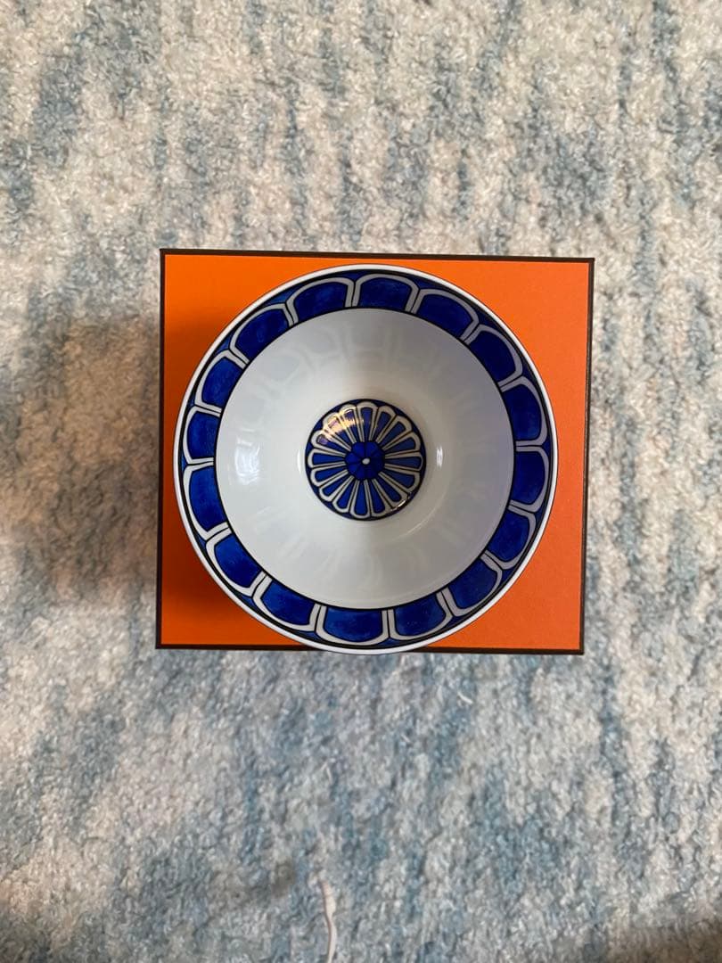 エルメス　ブルーダイユール　ラージボウル