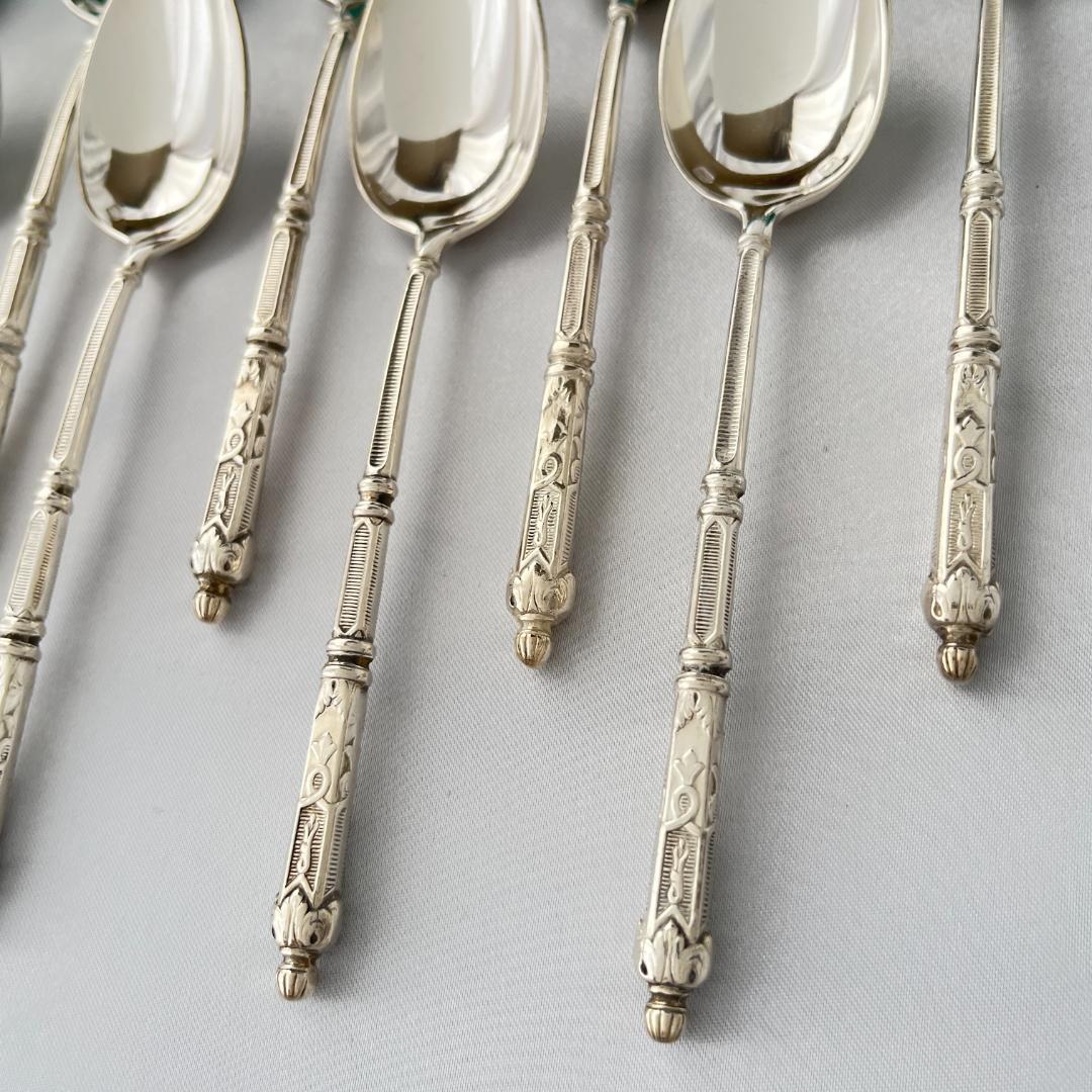 【SFAM】 ロシア様式のコーヒースプーン 12本組 仏蘭西 13.5cm