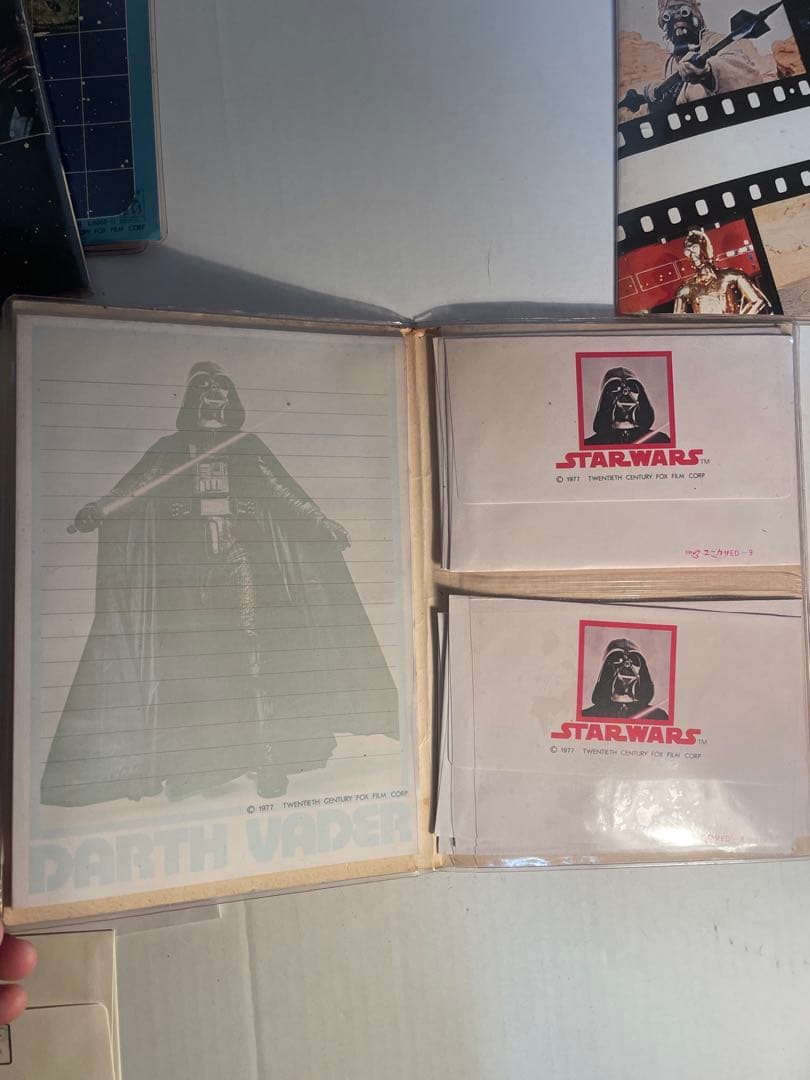 当時物 STAR WARS ファイル付便箋封筒セット 5種 ユニカ 1977