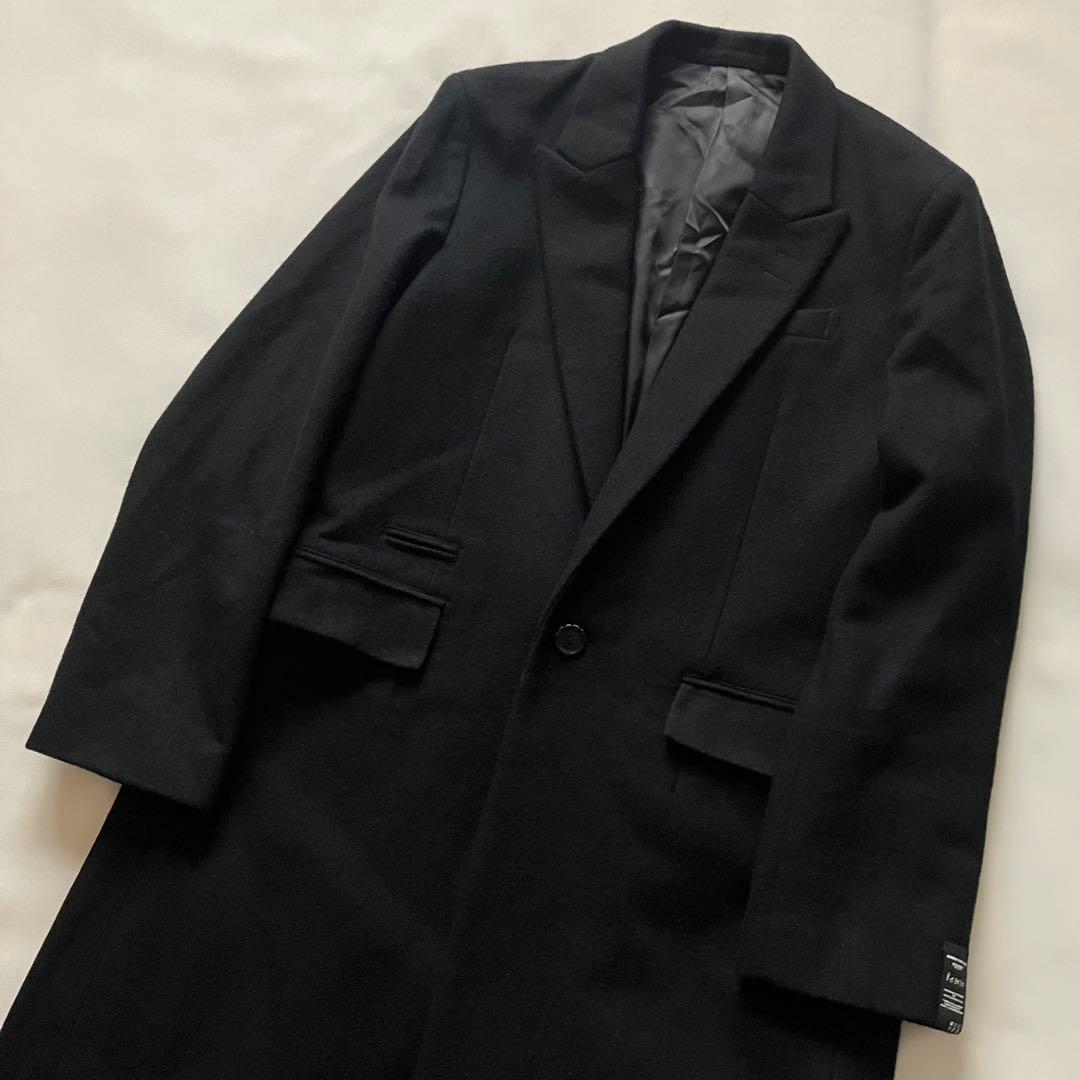 SHAREEF シャリーフ ロングチェスターコート ブラック サイズ1