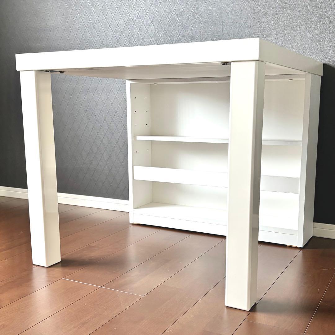 ニトリ ✨ シンプルホワイト ダイニングテーブル ＋ 収納棚付き ✨