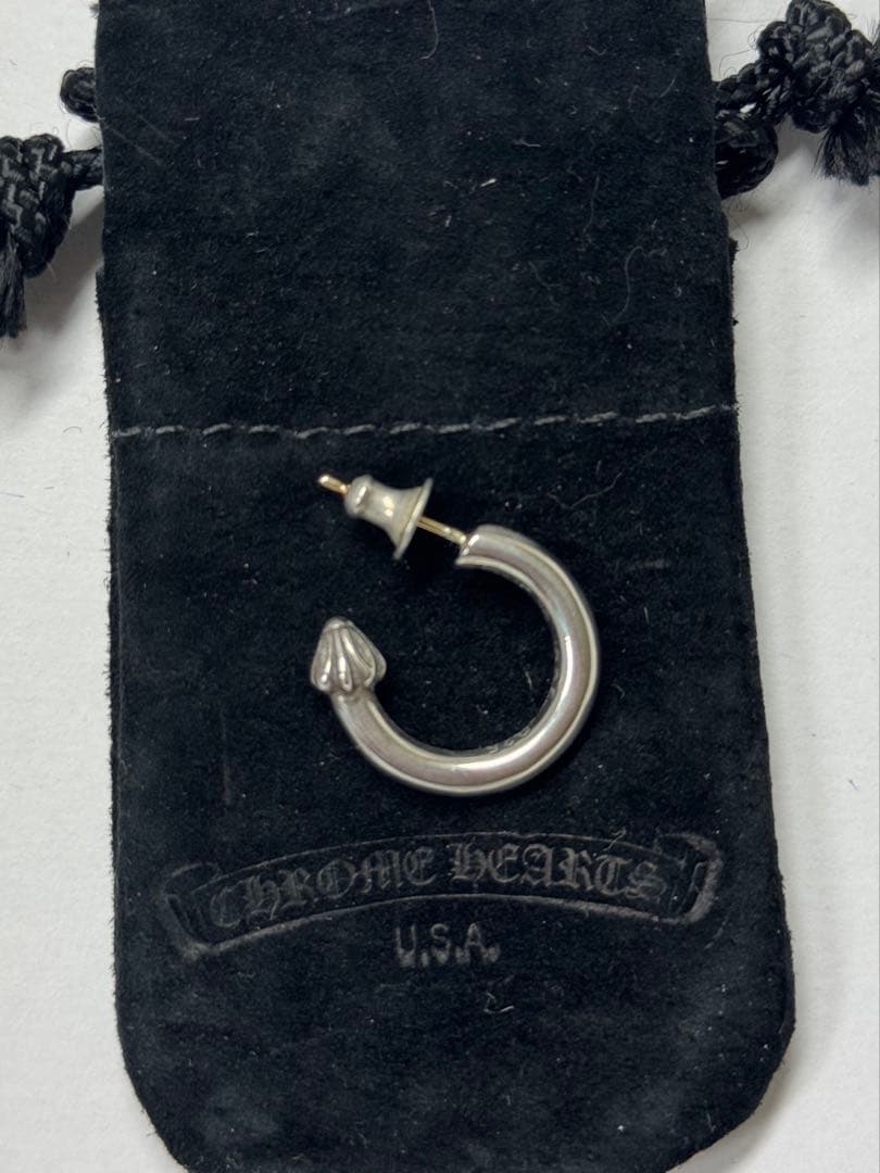 クロムハーツ プレーンフープ ピアス イヤリング インボイス付