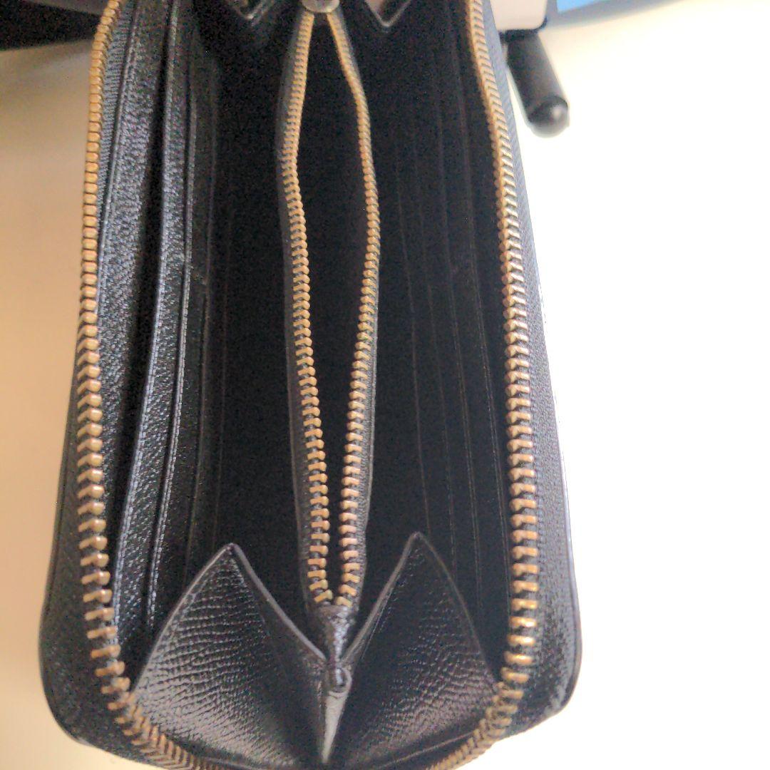 コーチ　COACHブラックpvcレザー エンボス加工 長財布