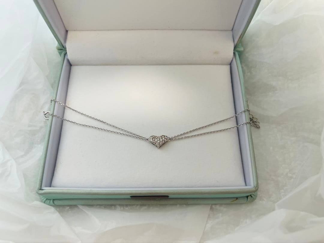 UKOPYさま　☆新品☆ k18wg ハートダイヤモンドブレスレット