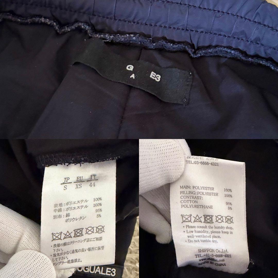 1PIU1UGUALE3 RFLAX ダウンパンツパンツ ロゴ ブラック S