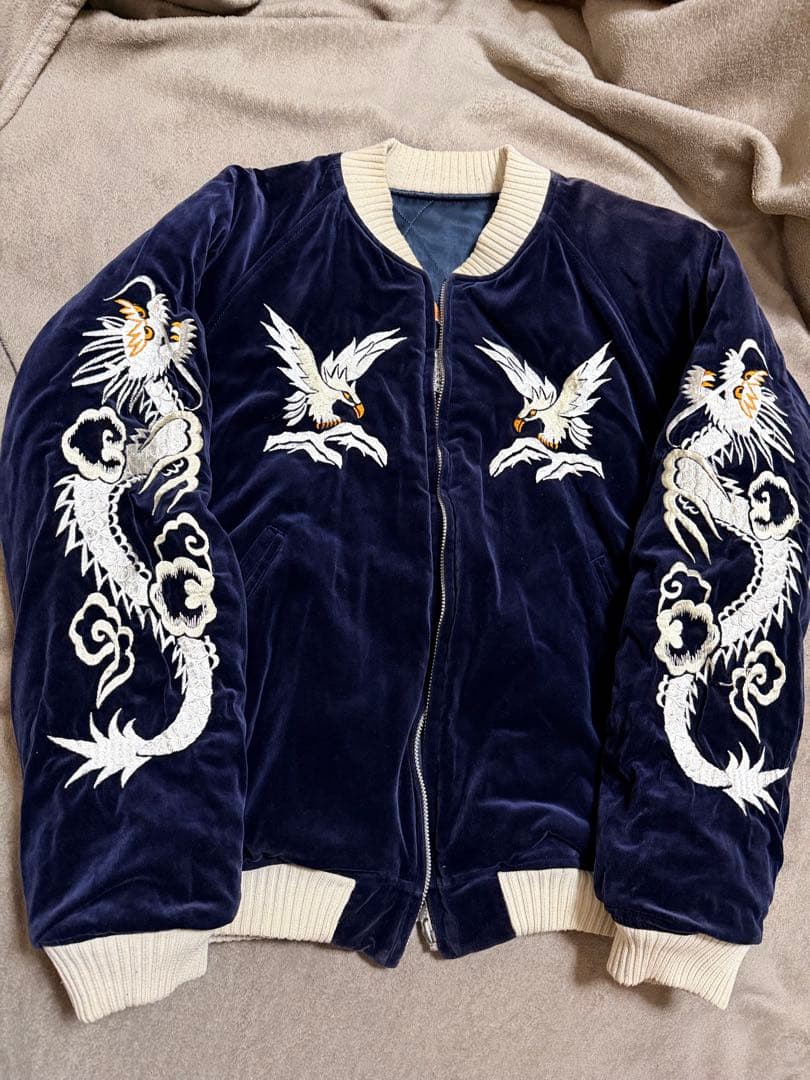 ２面用 日本製 The Flat Head 別珍 スカジャン vintage