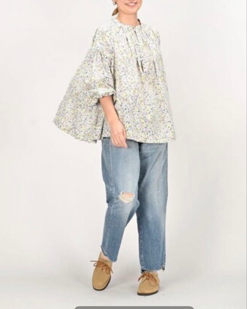 45R ライ麦デニムのクロスオーバーパンツ 清