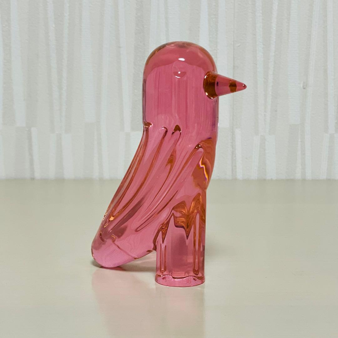 Baccarat バカラ ファウナクリストポリス フィギュリン トリ ピンク