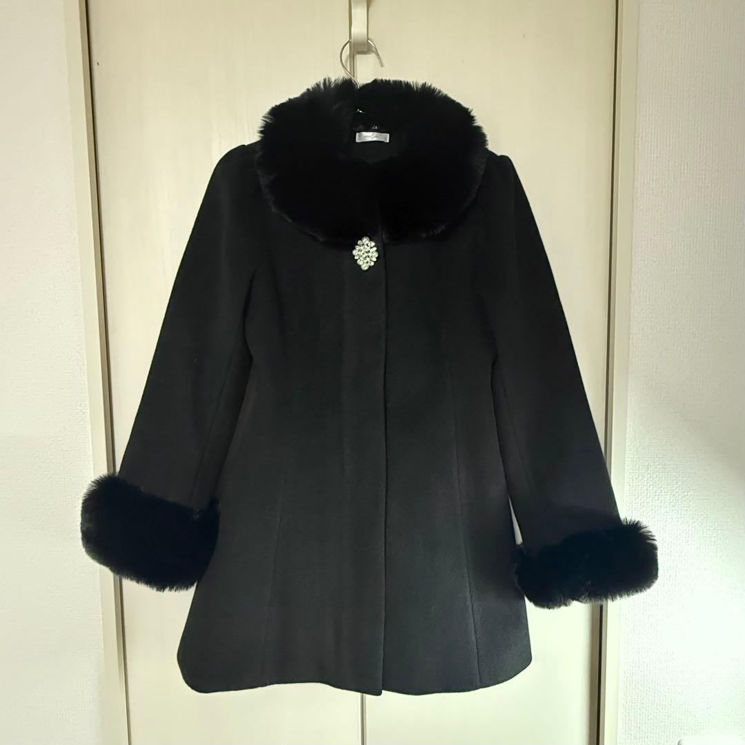 evelyn 2025ビジューコート 黒