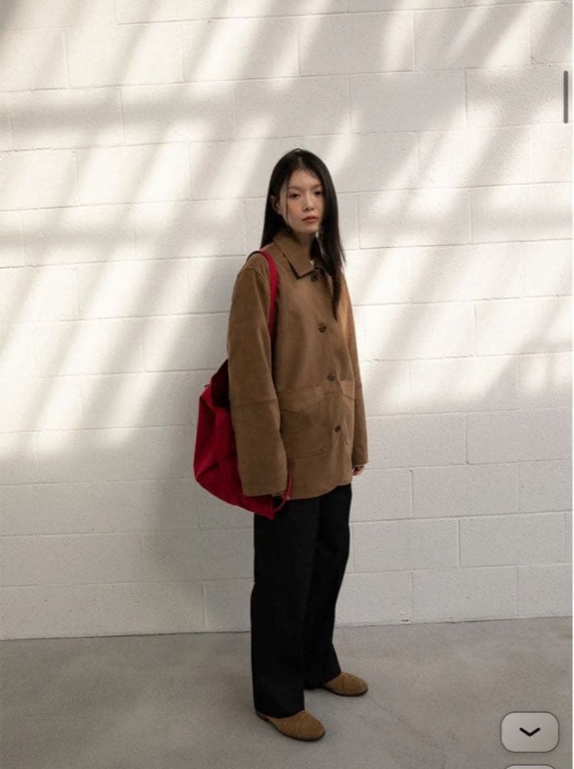 ジャケット・アウター ohotoro Henry Suede Jacket beige