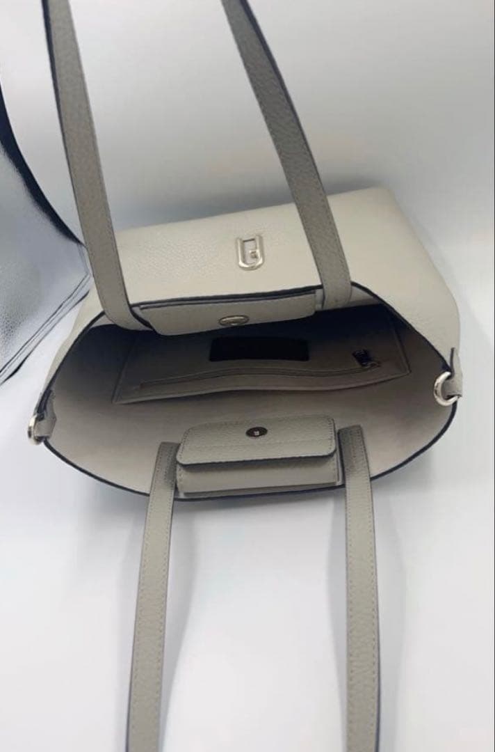 【極美品】FURLAフルラ プリムラ Mサイズ 2WAYバッグ グレー