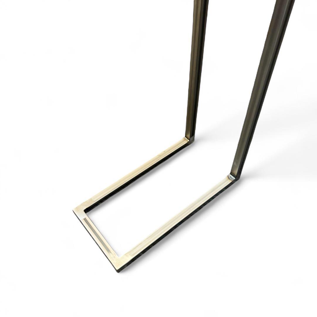 サイドテーブル 北欧風 アイアン 無垢材 木製 一枚板 コの字 アンティーク 欅