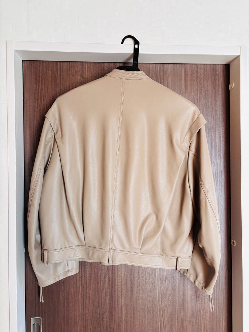 【Ameri】RETRO FAKE LEATHER JACKET