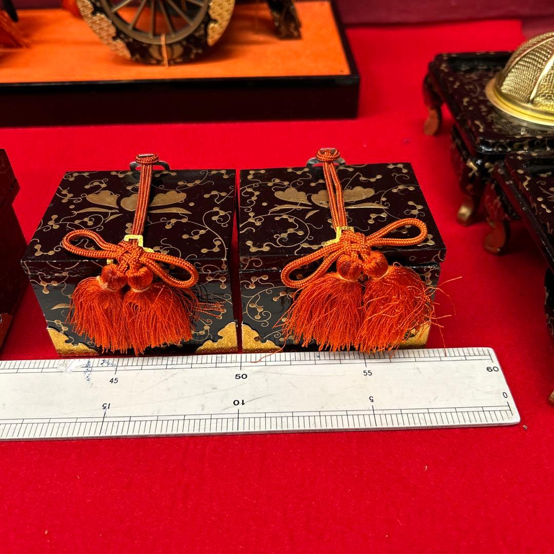 【326】まこちゃん様ひな祭り＊45号９品雛道具木製