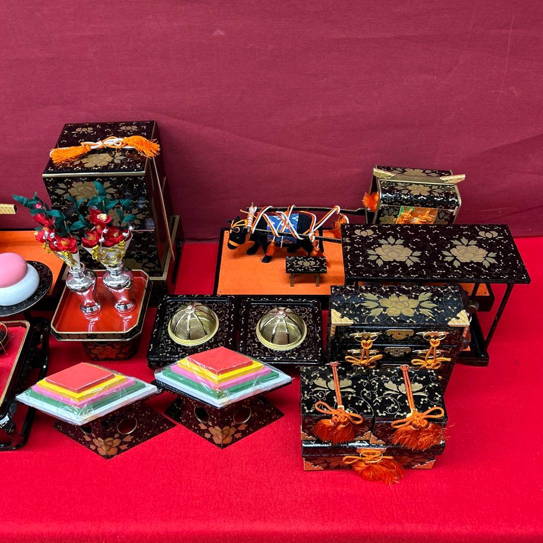 【326】まこちゃん様ひな祭り＊45号９品雛道具木製